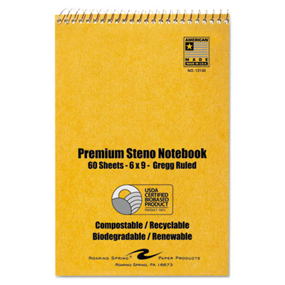 Roaring Spring&reg; USDA Certified Bio-Preferred Steno Book