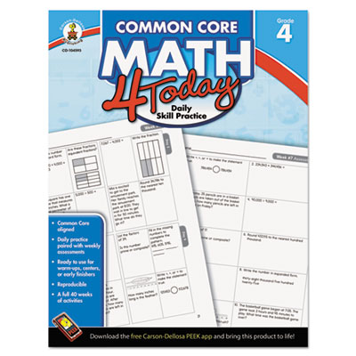 Carson-Dellosa Publishing Common Core 4 Today Workbook