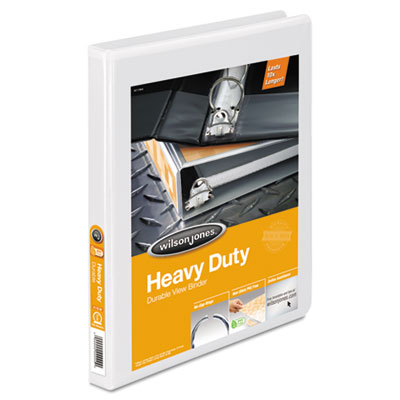 Wilson Jones&reg; Heavy-Duty Round Ring View Binder with Extra-Durable Hinge