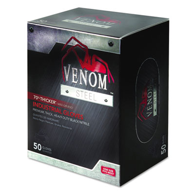 Medline Venom&reg; Steel&trade; Industrial Nitrile Gloves