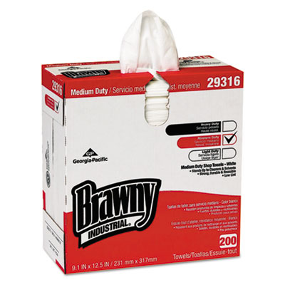 Georgia Pacific&reg; Professional Brawny Industrial&reg; Lightweight Disposable Shop Towel