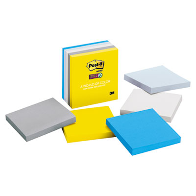 Post-it&reg; Super Sticky Colors of the World New York Notes