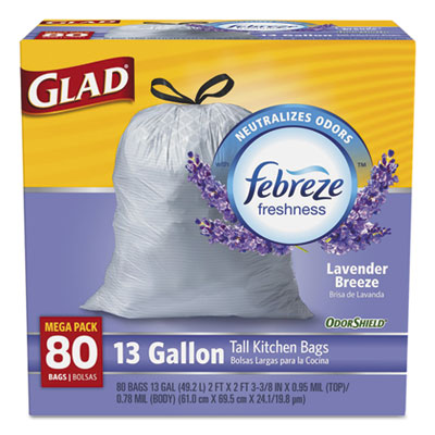 Glad&reg; OdorShield&reg; Tall Kitchen Drawstring Bags