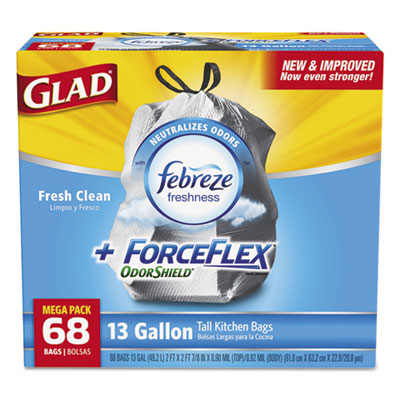 Glad&reg; OdorShield&reg; Tall Kitchen Drawstring Bags