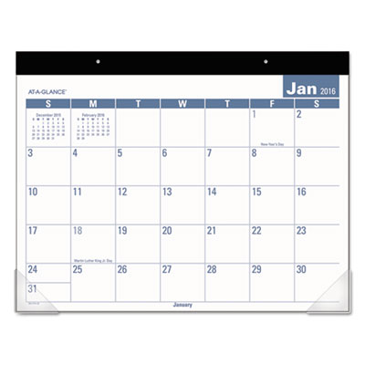 AT-A-GLANCE&reg; Easy-to-Read Monthly Desk Pad