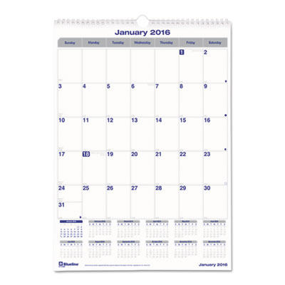 Blueline&reg; Net Zero Carbon&trade; Monthly Wall Calendar