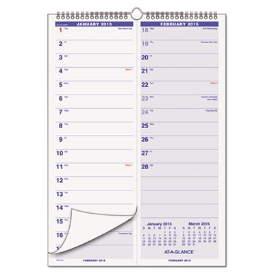 AT-A-GLANCE&reg; Look Forward&reg; Monthly Wall Calendar