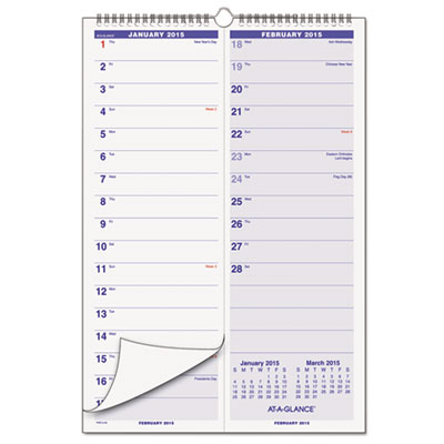 AT-A-GLANCE&reg; Look Forward&reg; Monthly Wall Calendar