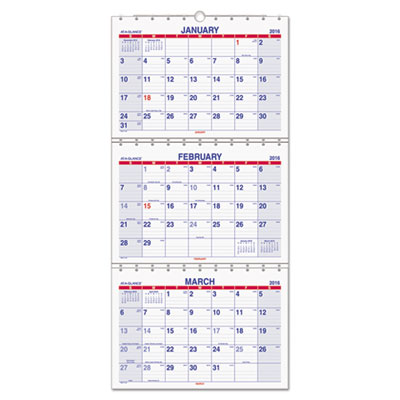 AT-A-GLANCE&reg; Move-A-Page Three-Month Wall Calendar