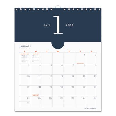 AT-A-GLANCE&reg; Collection Metropolitan Wall Calendar with Pockets
