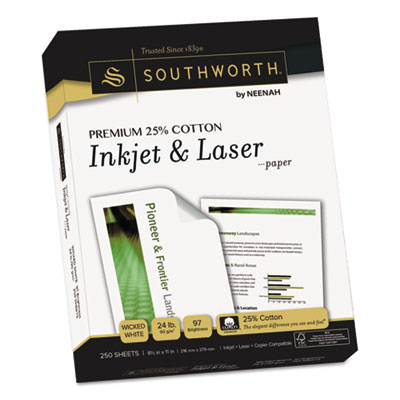 Southworth&reg; Premium 25% Cotton Inkjet and Laser Paper