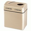 Rubbermaid&reg; Commercial Two-Section Fiberglass Recycling Center