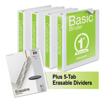 Wilson Jones&reg; Basic Round-Ring View Binder Plus Pack