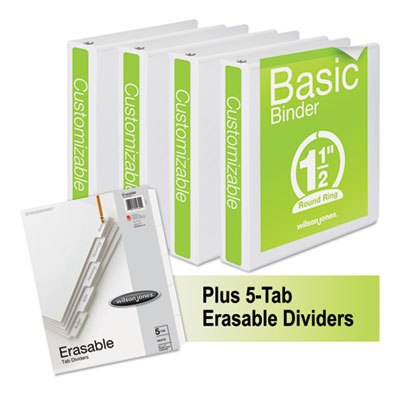 Wilson Jones&reg; Basic Round-Ring View Binder Plus Pack