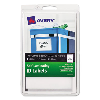 Avery&reg; Durable Self-Laminating ID Labels - 4 x 6 Sheets