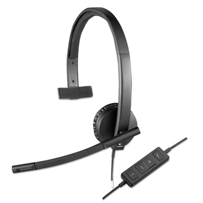 Logitech&reg; USB H570e Over-the-Head Wired Headset