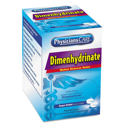 PhysiciansCARE® Dimenhydrinate (Motion Sickness) Tablets PhysiciansCARE® Dimenhydrinate (Motion Sickness) Tablets