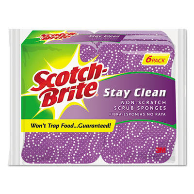 Scotch-Brite&trade; Stay Clean Non-Scratch Scrub Sponge