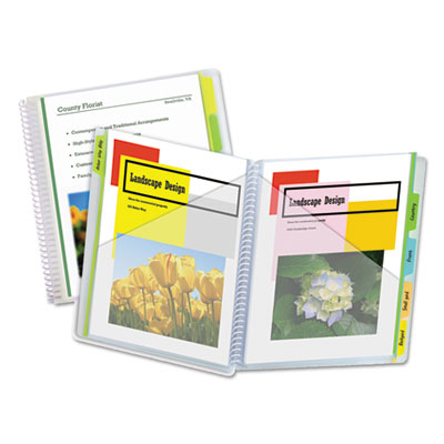 C-Line&reg; 10-Pocket Poly Portfolio with Write-On Tabs