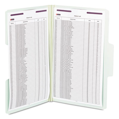 Smead&reg; SuperTab&reg; Pressboard Fastener Folders with SafeSHIELD&reg; Coated Fasteners