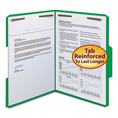 Smead&reg; WaterShed&reg;/CutLess&reg; Top Tab Fastener Folders