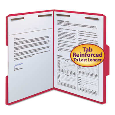 Smead&reg; WaterShed&reg;/CutLess&reg; Top Tab Fastener Folders