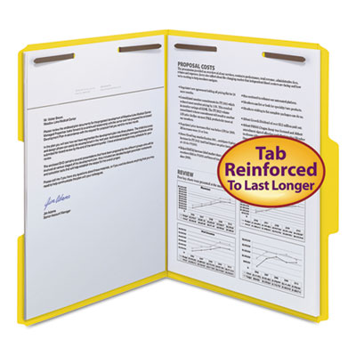 Smead&reg; WaterShed&reg;/CutLess&reg; Top Tab Fastener Folders