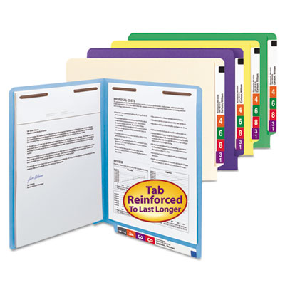 Smead&reg; WaterShed&reg;/CutLess&reg; End Tab Fastener Folders