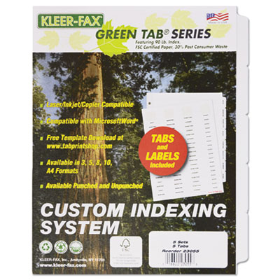 Kleer-Fax&reg; Hi-Tech Custom Indexing System