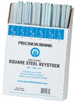Precision Brand Square Zinc Plated Steel Keystock Assortments