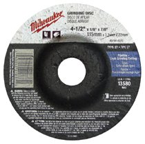 Milwaukee® Electric Tools Type 27 Reinforced Depressed Center Grinding Wheels Milwaukee® Electric Tools Type 27 Reinforced Depressed Center Grinding Wheels