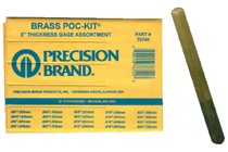 Precision Brand Brass Poc-Kit&reg; Thickness Gage Assortments