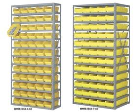 SHELF SYSTEMS WITH STORAGE BINS