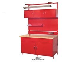 CABINET STYLE WORKBENCHES - OPTIONAL OVERHEAD ACCESSORIES