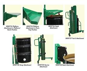 ATTACHMENTS FOR FALCON DRUM HANDLER & BARREL HAWK II DRUM HANDLER