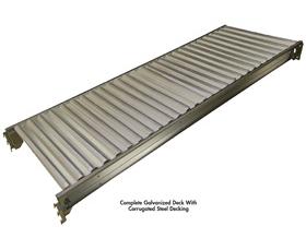 COMPLETE GALVANIZED DECK WITH CORRUGATED STEEL DECKING