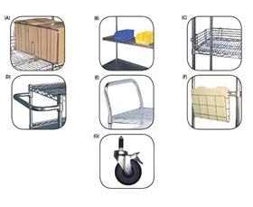 JAKEN WIRE SHELVING - CHROME ACCESSORIES