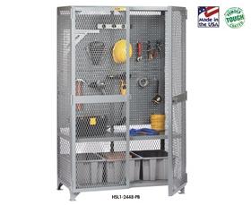 TOOL STORAGE LOCKER WITH PEGBOARD