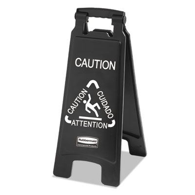 Rubbermaid&reg; Commercial Executive 2-Sided Multi-Lingual Caution Sign