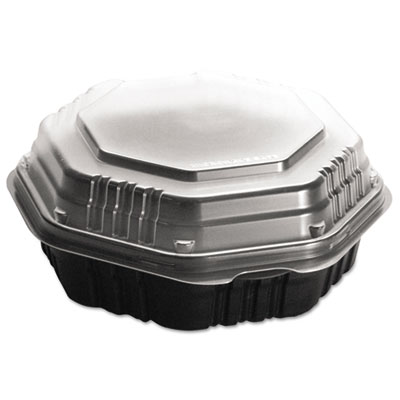 SOLO&reg; Cup Company OctaView&reg; Hinged-Lid Hot Food Containers