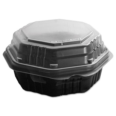 SOLO&reg; Cup Company OctaView&reg; Hinged-Lid Hot Food Containers