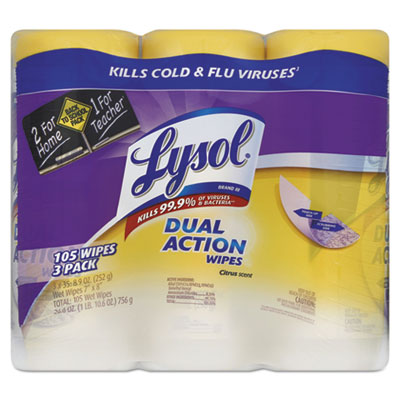 LYSOL&reg; Brand Dual Action Disinfecting Wipes