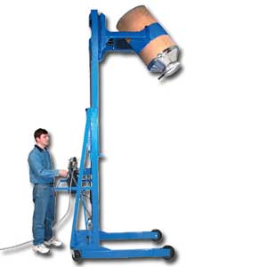 VERTICAL-LIFT DRUM POURER