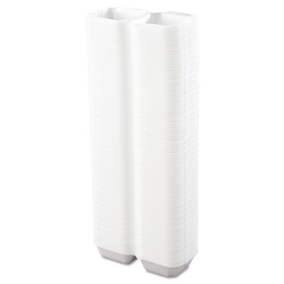 Boardwalk&reg; Snap-it Foam Hinged Lid Carryout Containers