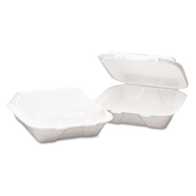 Boardwalk&reg; Snap-it Foam Hinged Lid Carryout Containers