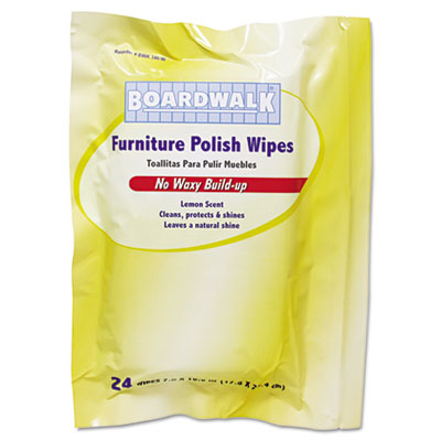 Boardwalk&reg; Furniture Polish Wipes