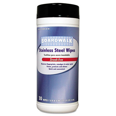 Boardwalk&reg; Stainless Steel Wipes