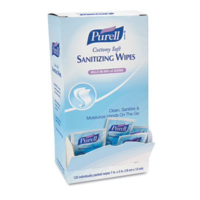 PURELL&reg; Cottony Soft Individually Wrapped Sanitizing Hand Wipes