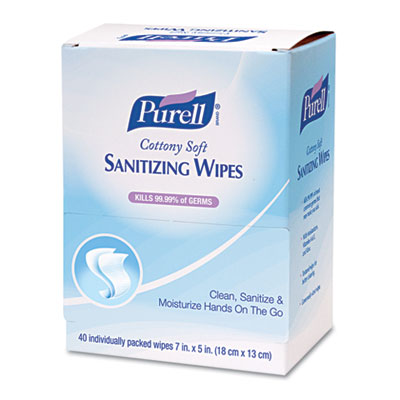 PURELL&reg; Cottony Soft Individually Wrapped Sanitizing Hand Wipes