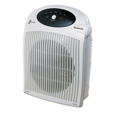 Holmes® - 1500W Heater Fan w/ALCI Heater, Plastic Case, 10 1/4 x 6 1/2 x 12  1/2, White